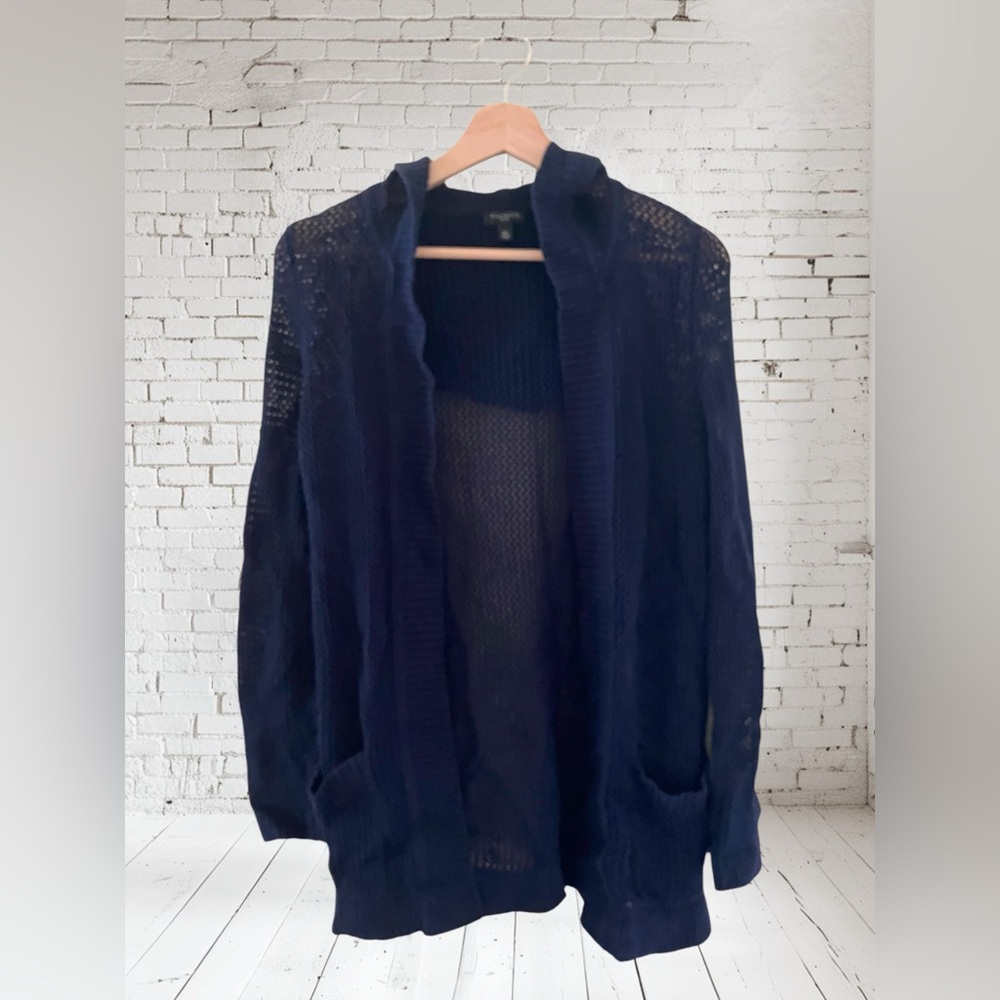 Talbots Navy Blue Women's Sweater or Beach Coverup Size Medium Petite